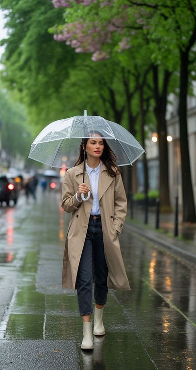 Urban Elegance in the Rain