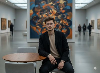 Elegance in Silence: A Modern Gallery Encounter