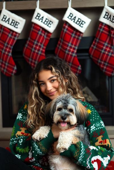 A Cozy Christmas Moment with Fluffy Joy