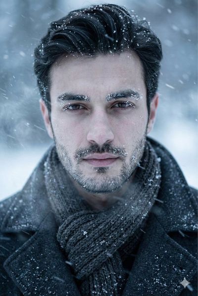 Chilling Elegance: A Winter Portrait in Frosted Detail
