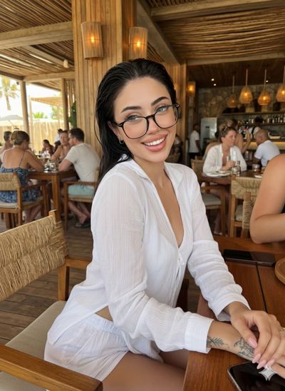 Beachside Bliss: A Playful Portrait with a Touch of Magic