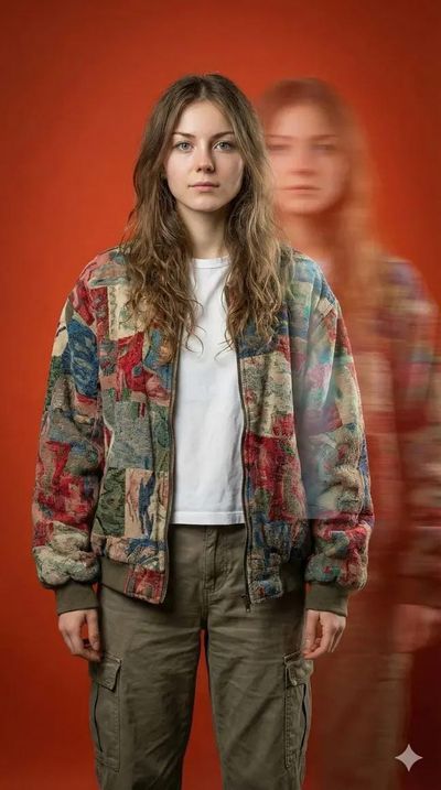 Unchanged Essence: A Portrait in Bold Textures