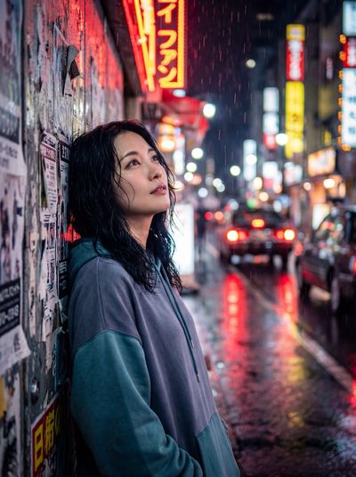 A Dreamy Night in Neon: Urban Portrait Magic
