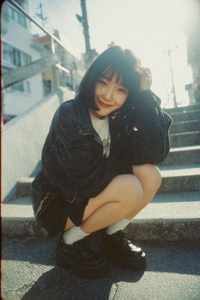 Street Chic: A K-Pop Idol's Dreamy Moment