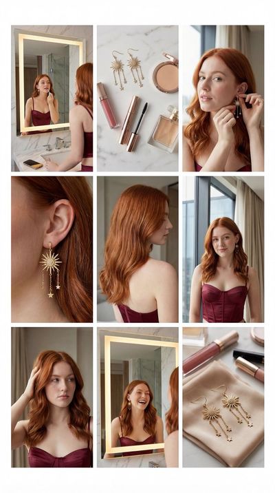 Glamorous Reflections: A Stylish Collage