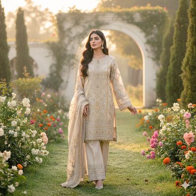 Morning Radiance: A Pakistani Elegance Unveiled