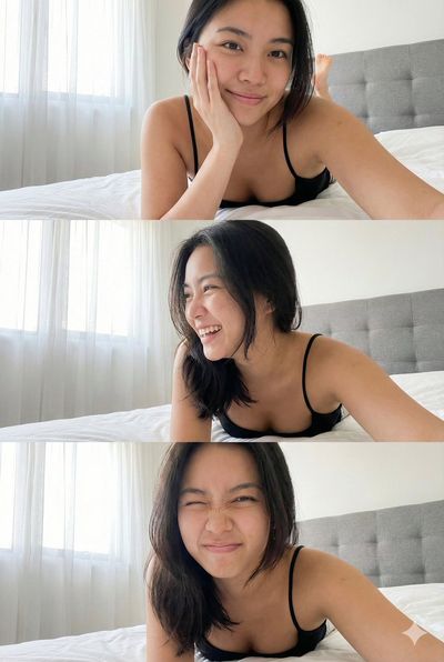 Candid Moments in Soft Light: A Playful Selfie Grid