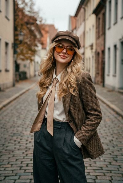 Chic Autumn Vibes in a European Town