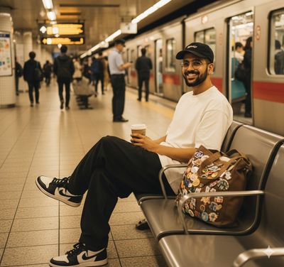 Chill Vibes in a Lively Subway Scene