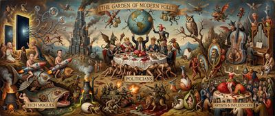 Hieronymus Bosch Meets Modern Power: A Surreal AI Creation