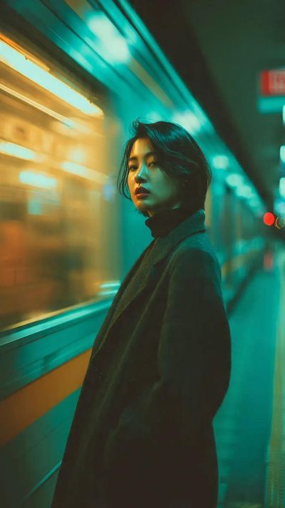 Neon Dreams: A Subway Serenade