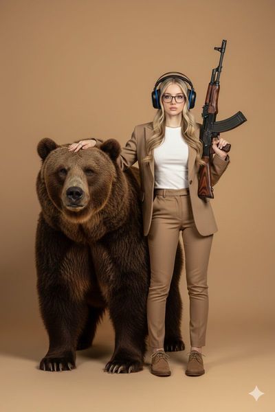 Bold Harmony: Woman and Grizzly Unite