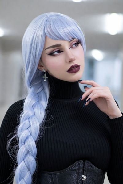 Enigmatic Elegance: A Portrait in Pastel and Noir