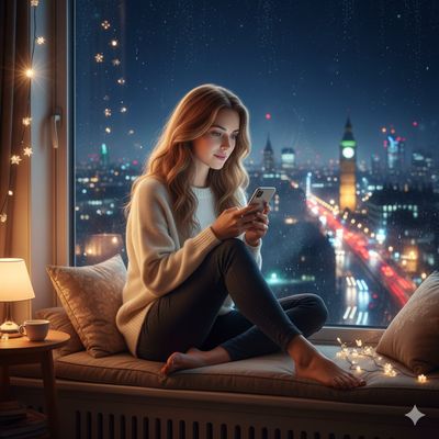 Midnight Reflections in a London Dreamscape