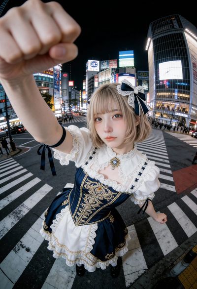 Fashion Fantasies Amidst Tokyo's Hustle