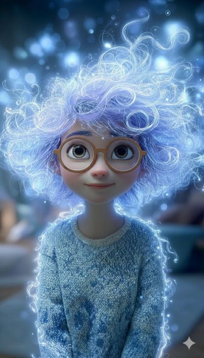 Whimsical Skies: A Magical Girl's Glow