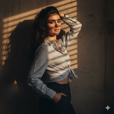 Cinematic Light Magic: A Portrait of Elegance