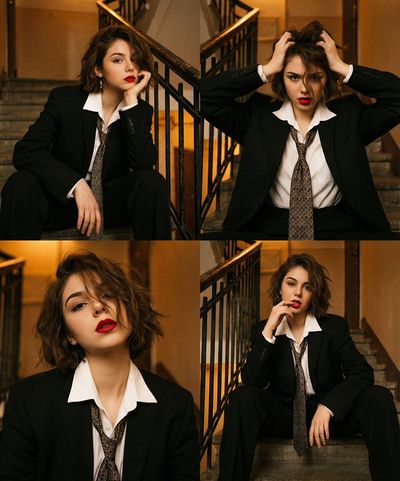 Cinematic Charm: A Bold Androgynous Muse