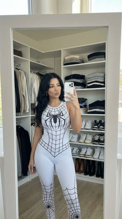 Web-Slinger Chic: A Mirror Selfie Masterpiece