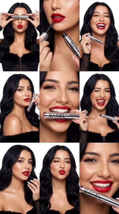 Sleek Beauty in a Crisp Collage of Glamour