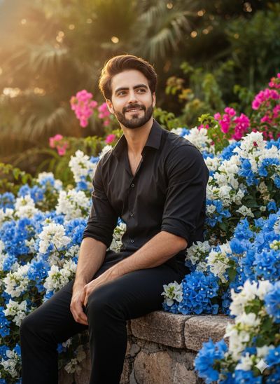 Basking in Blossoms: A Gentle Moment of Nature's Embrace