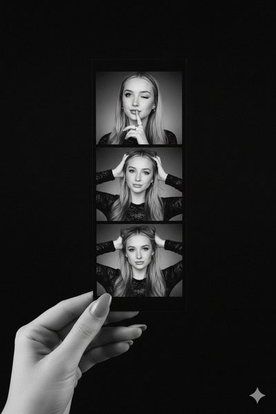 Chic Noir: A Modern Photobooth Tale