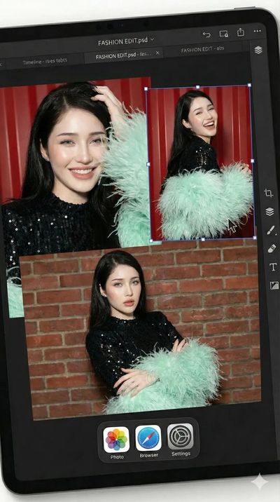 Live Fashion Fusion: Editorial Glam on Tablet