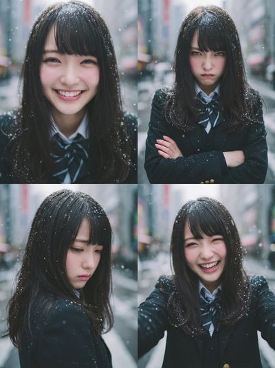 Four Faces of Emotion in a Single Frame