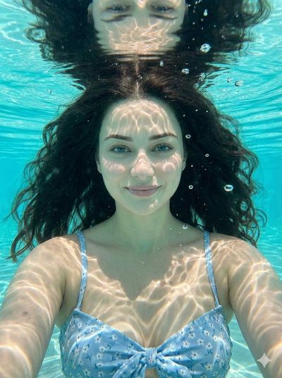 Ethereal Serenity: A Dreamlike Underwater Portrait