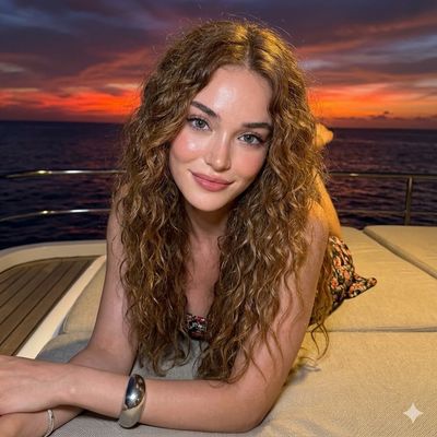 Caribbean Glam: Captivating Portrait at Golden Hour