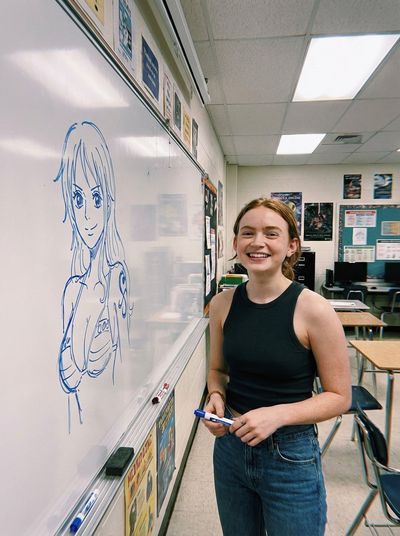 Sadie Sink: A Candid Classroom Moment