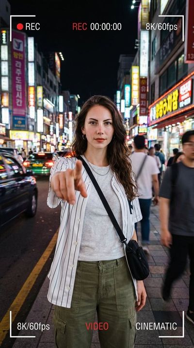 Neon Dreams: A Confident Urban Portrait