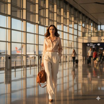 Golden Hour Elegance at the Airport