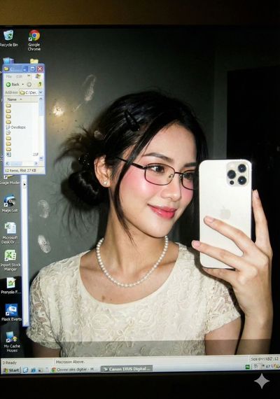 Nostalgic Selfie Vibes: A Flash from the Past