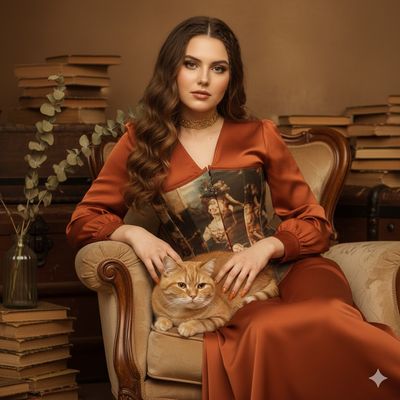 Elegance and Whiskers: A Portrait of Serene Beauty