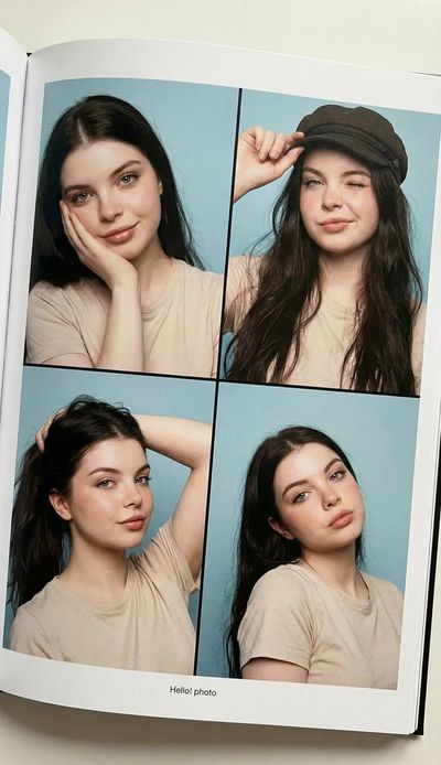 Hyper-Realistic Photobook Page of Candid Moments