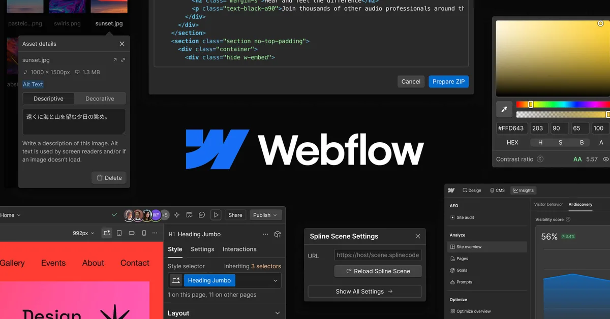Webflow homepage