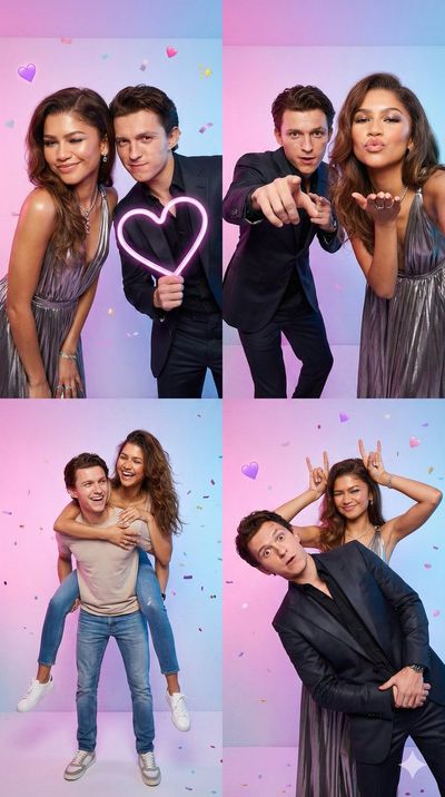 Star-Crossed Collage: Zendaya & Tom in Photobooth Glam