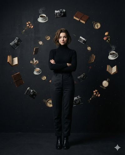 Gravity-Defying Glamour: A Surreal Studio Portrait