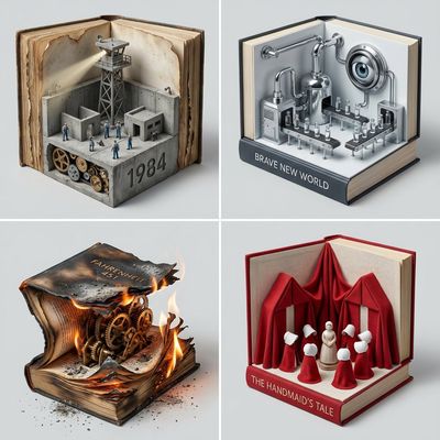 Literary Landscapes: A Visual Odyssey of Dystopian Worlds