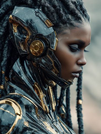 Futuristic Elegance: A Cyberpunk Muse