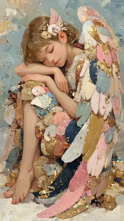 Dreaming Angel: A Whimsical Slumber