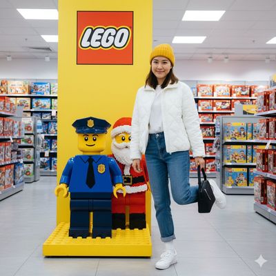Cheerful Play in a LEGO Wonderland