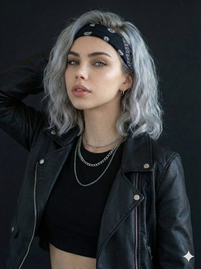 Glimmer of Style: Silver Waves in Studio Light