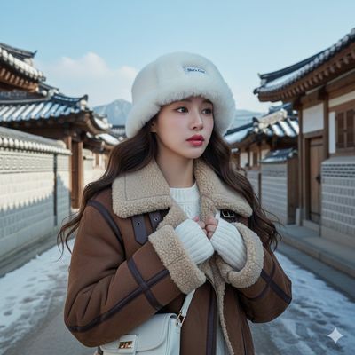 Charming Winter in a Korean Hanok Village