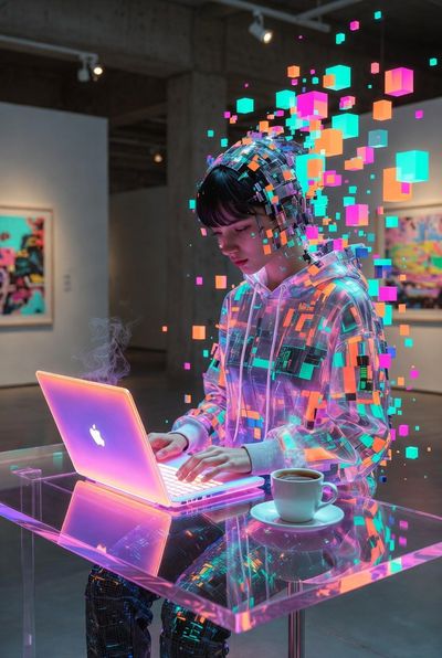 Futuristic Fusion: Digital Dreams in a Gallery Space