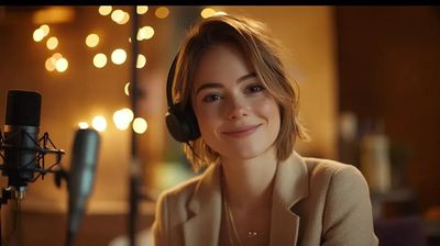 Cinematic Charm: A Podcast Host's Portrait