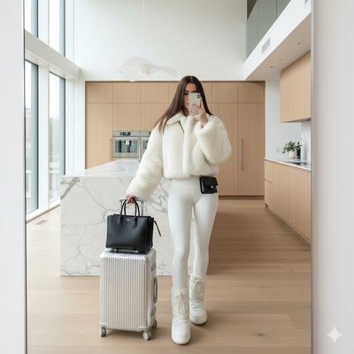 Chic Reflection: A Modern Minimalist Selfie
