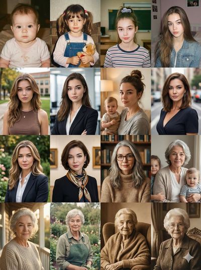 A Life Captured: The Journey of a Woman in Portraits