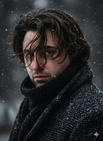 Whispers of Winter: A Portrait of Emotion